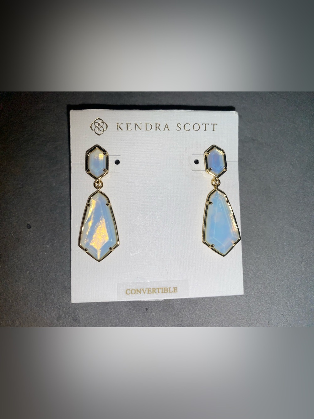 Kendra Scott 14k Gold-Plated Hallie Convert. Drop Earrings in Mother-of-Pearl$98